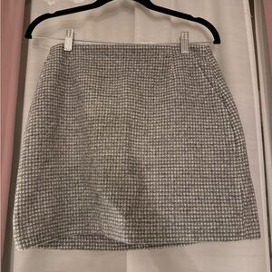 Uniqlo Gray Houndstooth Women's Mini Skirt